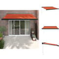 Miniatyrbild 1 av 10: Markiser - Living Markis infällbar orange och brun 3x2,5 m tyg&aluminium