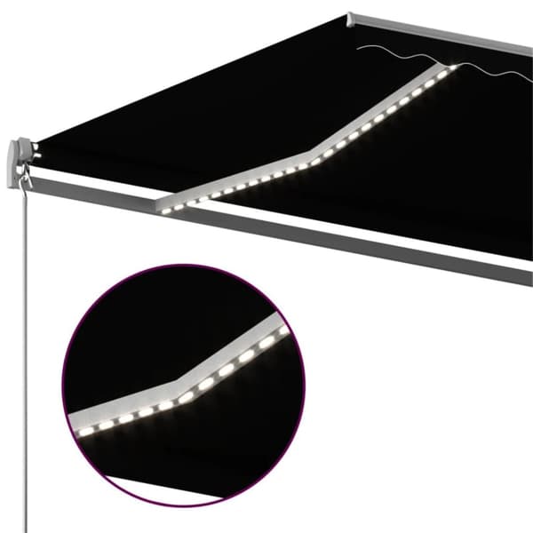 Markiser - Living Automatisk markis med vindsensor & LED 600x300 cm antracit