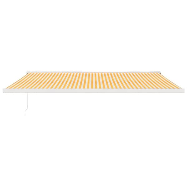 Markiser - Living Markis infällbar gul och vit 5x3 m tyg&aluminium