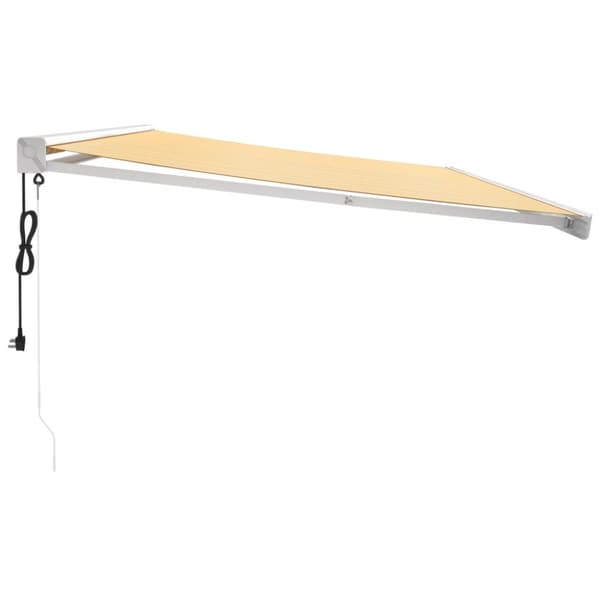 Markiser - Living Markis infällbar gul och vit 5x3 m tyg&aluminium