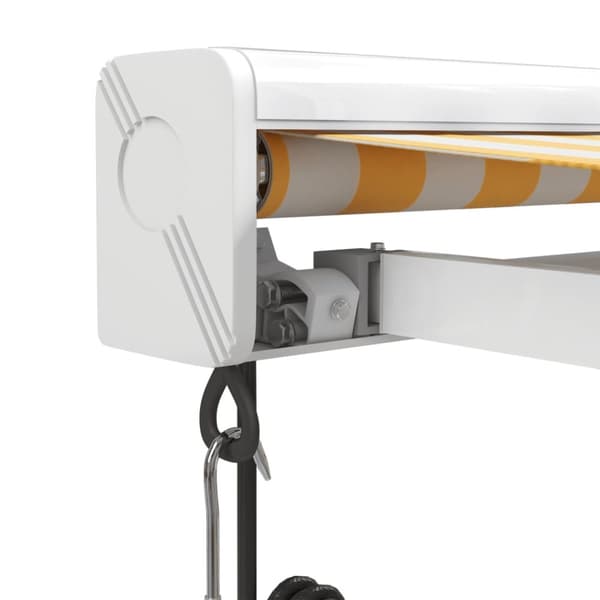 Markiser - Living Markis infällbar gul och vit 5x3 m tyg&aluminium