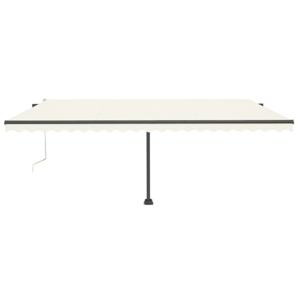 Markiisit - Living Sisäänkelattava markiisi LED/tuulisensori 500x300 cm kerma