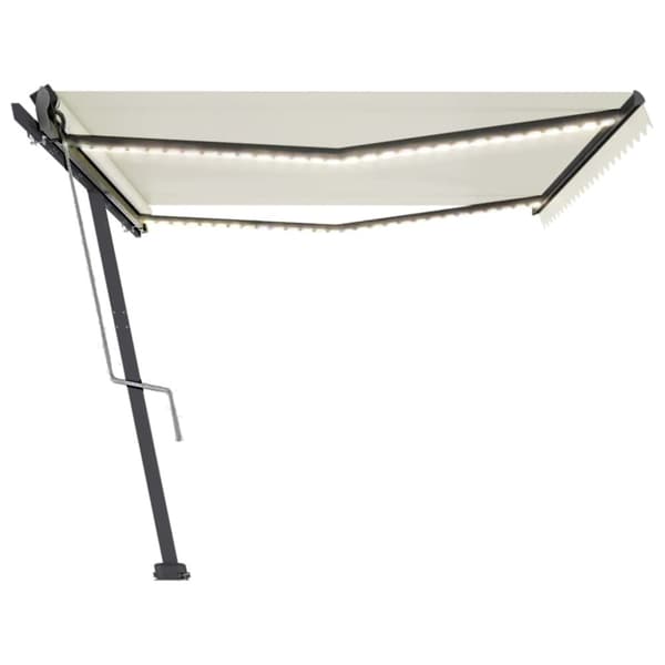 Markiisit - Living Sisäänkelattava markiisi LED/tuulisensori 500x300 cm kerma