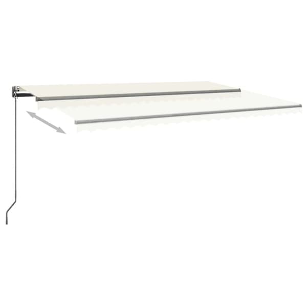 Markiisit - Living Sisäänkelattava markiisi LED/tuulisensori 500x300 cm kerma