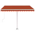 Miniatyrbild 6 av 11: Markiser - Living Markis manuellt infällbar med LED 300x250 cm orange och brun