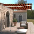 Miniatyrbild 2 av 11: Markiser - Living Markis manuellt infällbar med LED 300x250 cm orange och brun