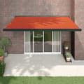 Miniatyrbild 2 av 11: Markiser - Living Markis infällbar orange och brun 4x3 m tyg&aluminium