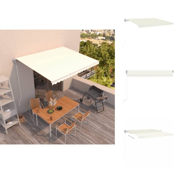 Markiser - Living markise 400x350 cm automatisk betjening cremefarvet