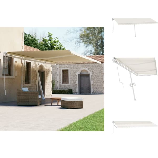 Markiser - Living Fristående automatisk markis 600x300 cm gräddvit