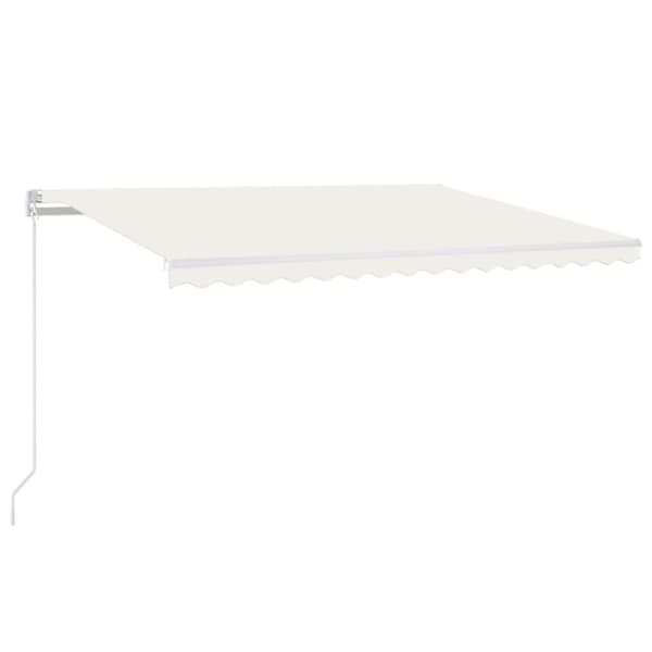Markiser - Living Automatisk markis med vindsensor & LED 450x300 cm gräddvit