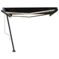 Miniatyrbild 5 av 11: Markiser - Living Automatisk markis med vindsensor & LED 400x300 cm antracit