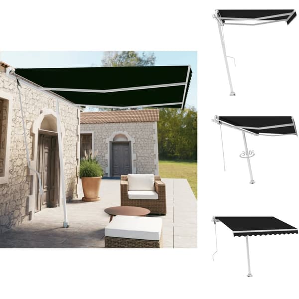 Markiser - Living Fristående markis automatisk 350x250 cm antracit