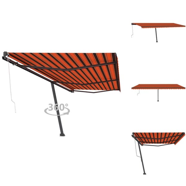 Markiisit - Living Vapaasti seisova sisäänkelattava markiisi 600x300cm orans.rusk.