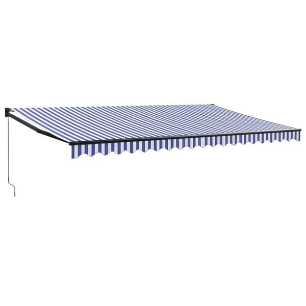 Markiisit - Living Sisäänkelattava markiisi sinivalkoinen 5x3 m kangas/alumiini