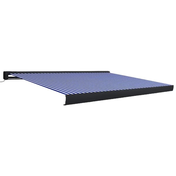 Markis motoriserad 400x300 cm blå och vit - Markis - Markiser - Home & Living