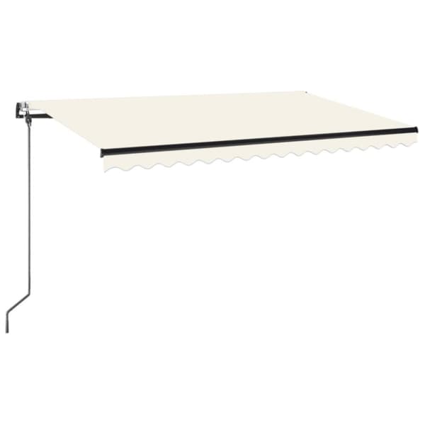 Sisäänkelattava markiisi LED/tuulisensori 450x350 cm kerma - Sisäänkelattava Markiisi - Sisäänkelattavat Markiisit - Home & Living