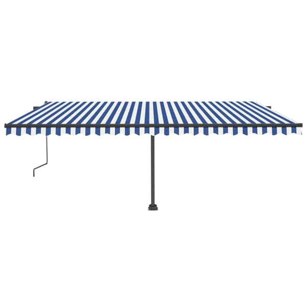 Fristående markis automatisk 500x350 cm blå/vit - Markis - Markiser - Home & Living