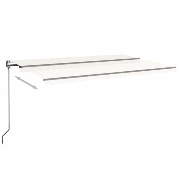 Markise 500x350 cm automatisk betjening cremefarvet - Foldbar Markise - Foldbare Markiser - Home & Living