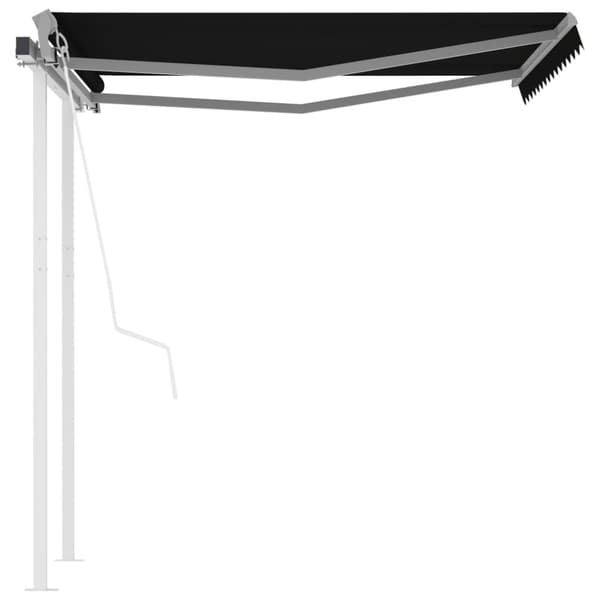 Markis med stolpar automatisk infällbar 3x2,5 m antracit - Markis - Markiser - Home & Living