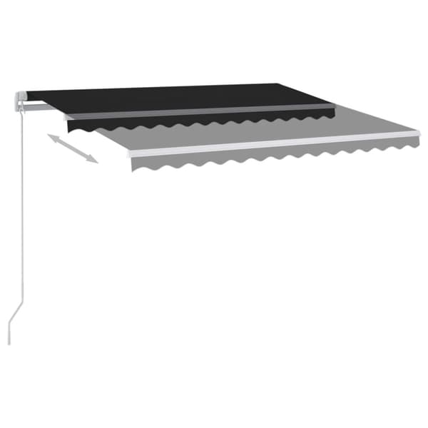 Markis med stolpar automatisk infällbar 3x2,5 m antracit - Markis - Markiser - Home & Living