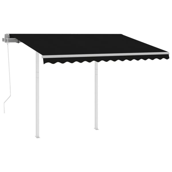 Markis med stolpar automatisk infällbar 3x2,5 m antracit - Markis - Markiser - Home & Living