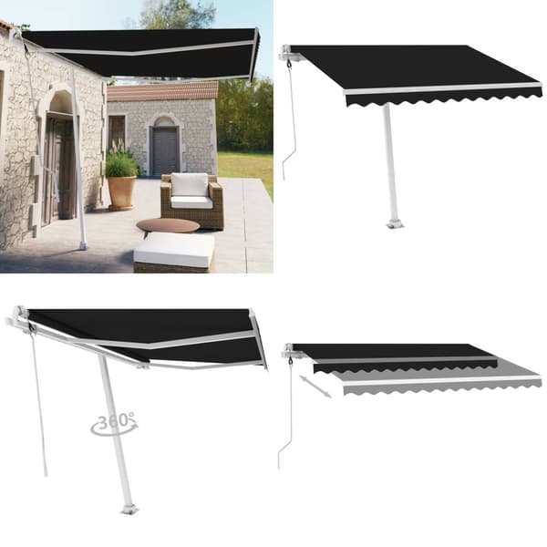 Fristående markis automatisk 300x250 cm antracit - Markis - Markiser - Home & Living