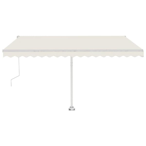 Automatisk markis fristående 400x350 cm gräddvit - Markis - Markiser - Home & Living