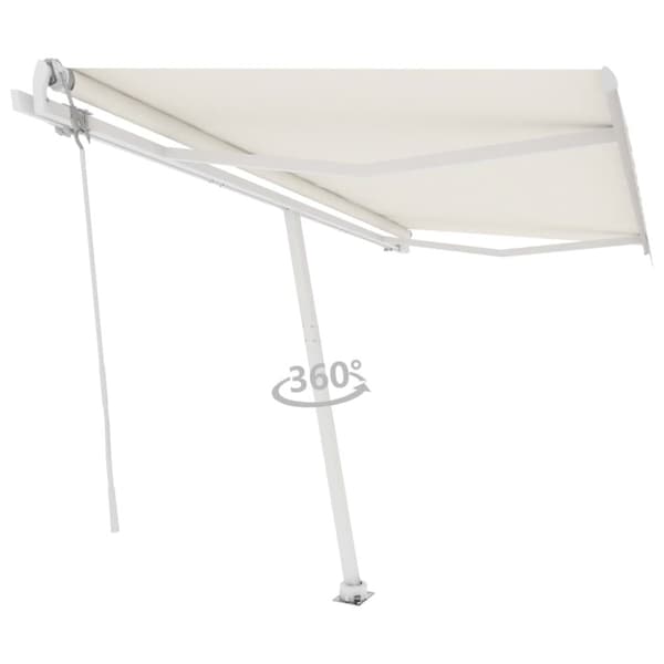 Automatisk markis fristående 400x350 cm gräddvit - Markis - Markiser - Home & Living