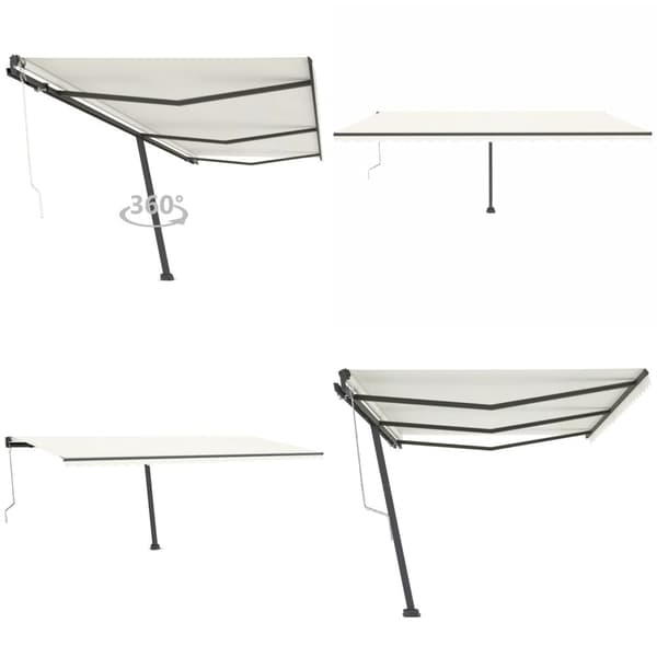 Fristående automatisk markis 600x300 cm gräddvit - Markis - Markiser - Home & Living