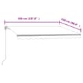Miniatyrbillede 9 af 9: Markise 350x250 cm automatisk betjening gul og hvid - Foldbar Markise - Foldbare Markiser - Home & Living