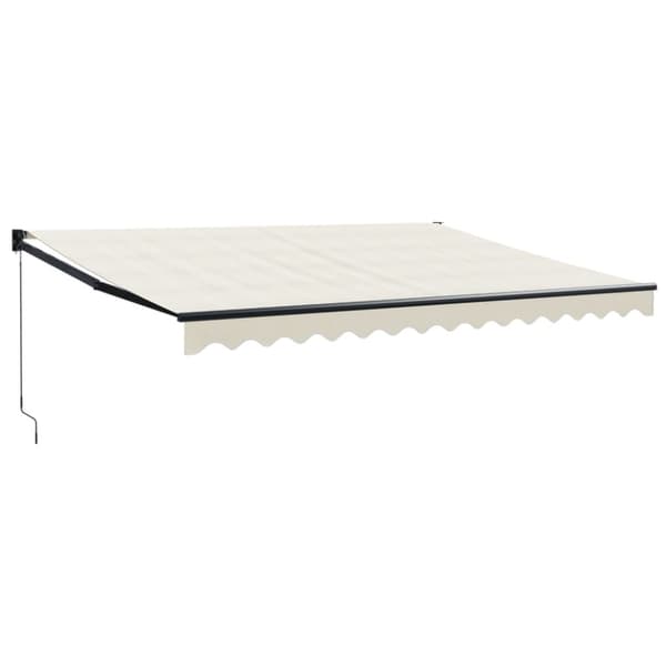 Markis infällbar gräddvit 4x3 m tyg och aluminium - Infällbar Markis - Infällbara Markiser - Home & Living