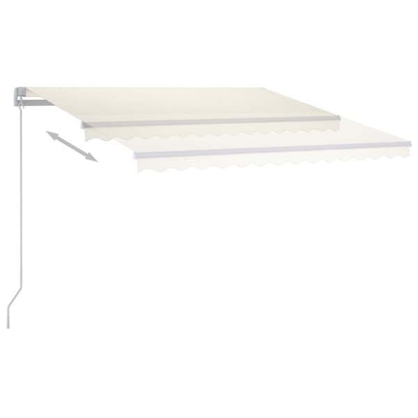 Markis manuellt infällbar med LED 300x250 cm gräddvit - Solskydd - Solskärm - Home & Living