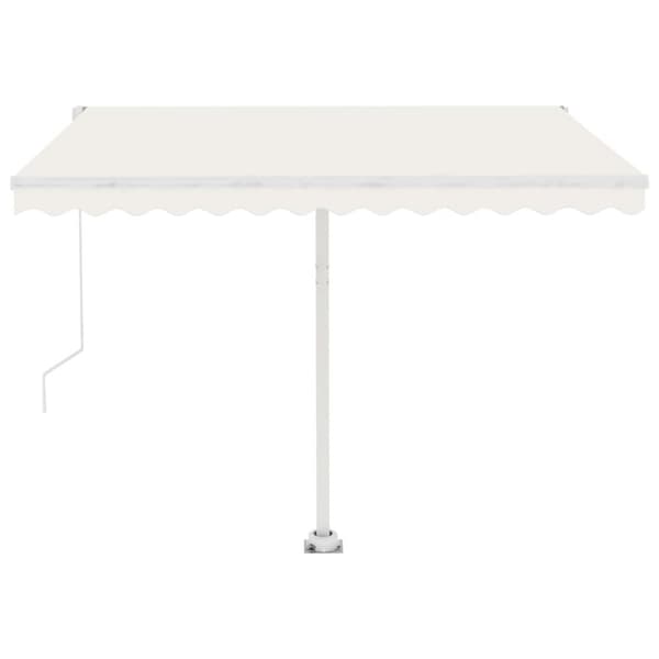 Markis manuellt infällbar med LED 300x250 cm gräddvit - Solskydd - Solskärm - Home & Living