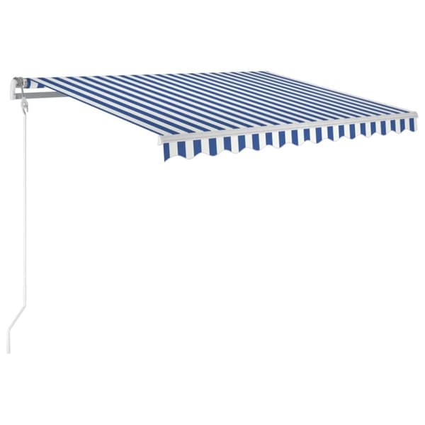 Automaattisesti sisäänkelattava markiisi 300x250cm sinivalk. - Sisäänkelattava Markiisi - Sisäänkelattavat Markiisit - Home & Living