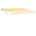 Miniatyrbillede 5 af 9: Markise 450x300 automatisk betjening gul og hvid - Foldbar Markise - Foldbare Markiser - Home & Living