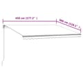 Miniatyrbillede 9 af 9: Markise 450x300 automatisk betjening gul og hvid - Foldbar Markise - Foldbare Markiser - Home & Living