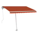 Miniatyrbillede 3 af 11: Fritstående markise 300x250 cm automatisk betjening orange/brun - Foldbar Markise - Foldbare Markiser - Home & Living