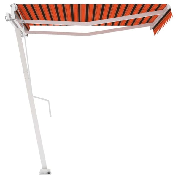 Fritstående markise 300x250 cm automatisk betjening orange/brun - Foldbar Markise - Foldbare Markiser - Home & Living