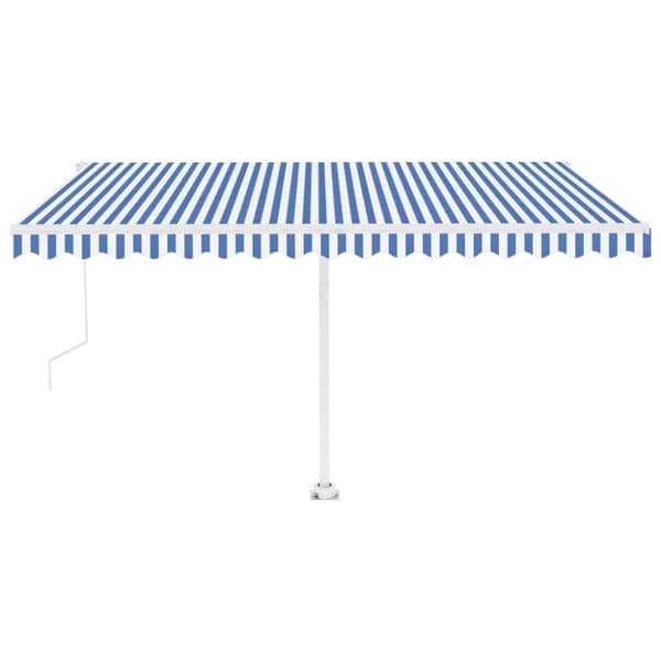 Fristående markis automatisk 400x300cm blå/vit - Markis - Markiser - Home & Living