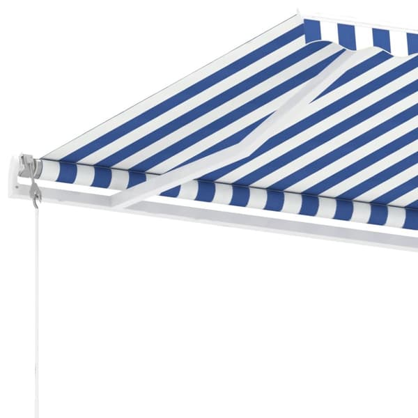 Fristående markis automatisk 400x300cm blå/vit - Markis - Markiser - Home & Living