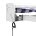 Miniatyrbillede 8 af 10: Foldemarkise manuel betjening 5x3 m stof aluminium blå hvid - Markise - Markiser - Home & Living