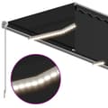 Miniatyrbild 6 av 9: Automatisk markis med vindsensor rullgardin LED 4x3 m antracit - Markis - Markiser - Home & Living