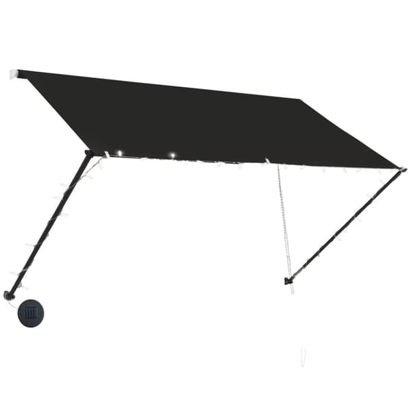 Markis med LED 250x150 cm antracit - Balkongmarkis - Balkongmarkiser - Home & Living