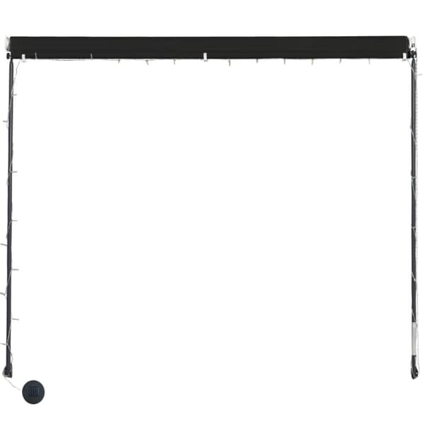 Markis med LED 250x150 cm antracit - Balkongmarkis - Balkongmarkiser - Home & Living
