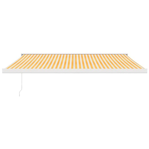 Foldemarkise 4,5x3 m stof og aluminium gul og hvid - Foldemarkise - Foldemarkiser - Home & Living