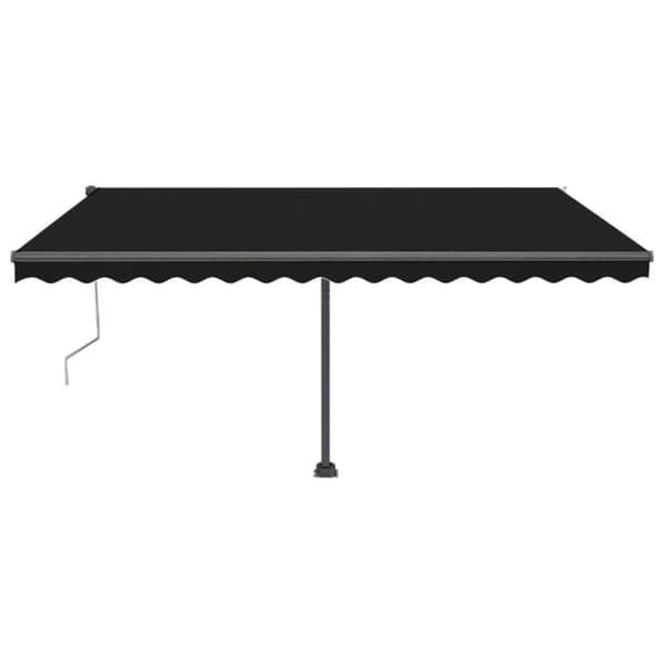 Sisäänkelattava markiisi LED/tuulisensori 450x350cm antrasiitti - Sisäänkelattava Markiisi - Sisäänkelattavat Markiisit - Home & Living