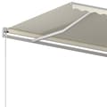 Miniatyrbillede 4 af 11: Markise med stolper 3x2,5 m automatisk betjening cremefarvet - Foldemarkise - Foldemarkiser - Home & Living