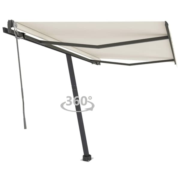 Fristående markis automatisk 350x250 cm gräddvit - Markis - Markiser - Home & Living