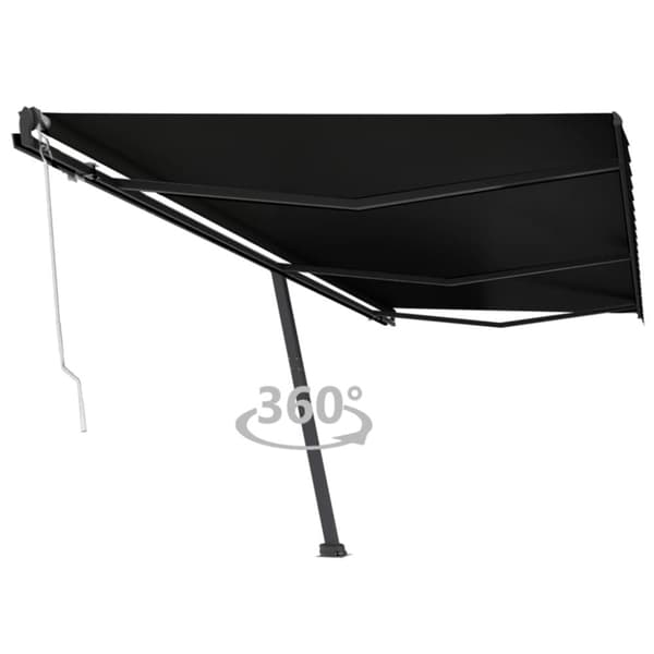 Vapaasti seisova sisäänkelattava markiisi 600x300cm antrasiitti - Sisäänkelattava Markiisi - Sisäänkelattavat Markiisit - Home & Living