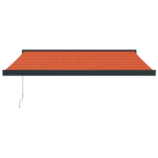 Markis infällbar orange och brun 3x2,5 m tyg&aluminium - Infällbar Markis - Infällbara Markiser - Home & Living